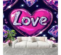 Fotomurale Tema D'Amore Romantico Murale in Tessuto Non Tessuto Poster Gigante 350x256 cm Viola Carta da Parati per Diverse Stanze Carta da Parete, Murale Alla Moda