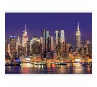 Fotomurali 250x175 cm - 3 colori da scegliere - Carta da parati sulla fliselina - Hit - Carta da parati in TNT - Quadri murali XXL Stadt City New York Manhattan Hochhaus Architektur d-B-0060-a-b