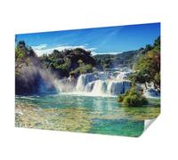 Fotomurali Adesiva 152x104 cm Antimacchia Autoadesiva Stampa di Alta Qualità per Soggiorno e Camera da letto Decorazione della Parete Montaggio Murale - Paesaggio di cascate