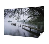 Fotomurali Adesiva 152x104 cm per Soggiorno e Camera da letto Autoadesiva Antimacchia Decorazione della Parete Montaggio Murale Stampa di Alta Qualità - Un lago calmo