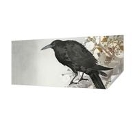 Fotomurali Adesiva 250x104 cm per Soggiorno e Camera da letto Montaggio Murale Decorazione della Parete Stampa di Alta Qualità Autoadesiva Antimacchia - Corvo tra i fiori