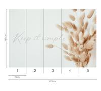 Fotomurali' Keep It Simple' - Pampasgras-Vliestapete per Tranquilla E Naturale R