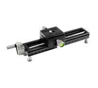 Fotopro Cursore a cremagliera di messa a fuoco Macro per riprese ravvicinate Fotografia Macro con piastra a sgancio rapido Cursore universale in lega di alluminio per fotocamera DSLR