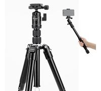 Fotopro Mini treppiede staccabile con testa a sfera, supporto per telefono selfie stick, piegato solo 21,8 cm, carico massimo fino a 3 kg, grigio FY-830