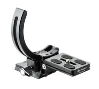 Fotopro Staffa verticale per fotocamera, supporto per obiettivo ad anello per treppiede, piastra di montaggio girevole da 1/4 per fotocamera DSLR, adatta a piastra per Arca-Type, supporta obiettivi