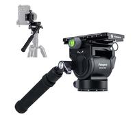 Fotopro Testa fluida panoramica Drag Pan Head per videocamera treppiede con piastra QR, per filmare vlogging live streaming videografia (MH-6A Pro)