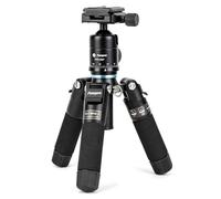 Fotopro Treppiede da viaggio leggero e compatto da 139,7 cm, mini treppiede multifunzionale con testa a sfera in alluminio supporto per telefono bastone per selfie staccabile, piegato solo 21,8 cm