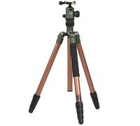 Fotopro - Treppiede Monopiede Traveler 4 Sezioni Alluminio - X-Go Predator - Colore Marrone-
