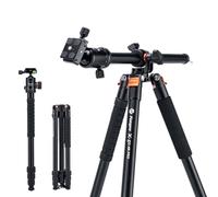 Fotopro Treppiede per fotocamera con testa a sfera, treppiede orizzontale da viaggio, treppiede universale da viaggio per fotocamera digitale DSLR Videocamera Canon Nikon Sony (X-go HR Pro)
