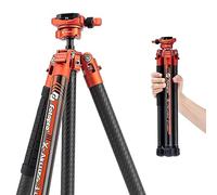 Fotopro X-Aircross 3 Lite - Treppiede da viaggio leggero da 157 cm, con testa a sfera panoramica, 0,8 kg, ultra leggero, portatile, professionale, in fibra di carbonio, per fotocamera DSLR, carico