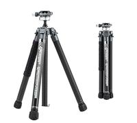 Fotopro X-Aircross 3 Lite - Treppiede da viaggio leggero da 157 cm, con testa a sfera panoramica, 0,8 kg, ultra leggero, portatile, professionale, in fibra di carbonio, per fotocamera DSLR, carico