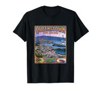 Fotorealistico Queenstown Nuova Zelanda Viaggio Souvenir Regalo Maglietta