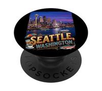 Fotorealistico Seattle USA Viaggio Souvenir Città Turistica Regalo PopSockets PopGrip Adesivo