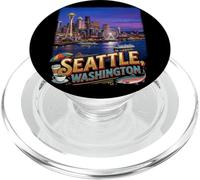 Fotorealistico Seattle USA Viaggio Souvenir Città Turistica Regalo PopSockets PopGrip per MagSafe