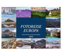 Fotoreise Europa, 12 Must-Visit-Orte von Nord- nach Südeuropa (Tischkalender 2026 DIN A5 quer), CALVENDO Monatskalender: Von Eisbergen zu Lavawüsten - Europa ist abwechslungsreich und sehr fotogen.