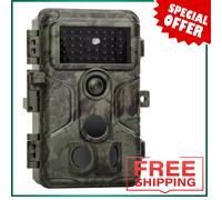 Fototrappola 64MP 1296P FULL HD Fotocamera Caccia con Scheda SD da 32GB