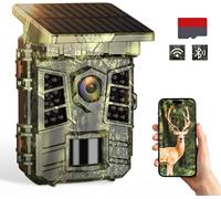 Fototrappola Bluetooth Con APP 60MP 4K Notturna Visione IR Con Pannello Solare