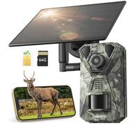 ✅Fototrappola con Panello Solare 4G Fotocamera da Caccia✅ Visione Notturna Fauna
