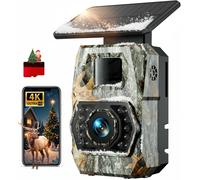 Fototrappola Con Pannello Solare 60MP 4K 30Fps WiFi Bluetooth e App con SD 32GB