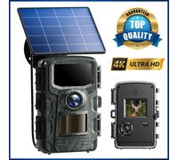 Fototrappola da Caccia con Pannello Solare 48MP✅ Telecamera Visione Notturna 4K✅