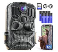 ✅Fototrappola da Caccia WIFI Fotocamera 4K Visione Notturna Impermeabile MicroSD