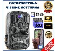 ✅ Fototrappola PROFESSIONALE 4K 48MP ✅ Fototrappola da caccia VISIONE NOTTURNA