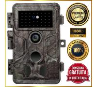 Fototrappola PROFESSIONALE da Caccia Visione Notturna Infrarossi Fotocamera 1080
