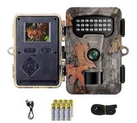 Fototrappola Rollei HD-30, 48MP 4K Foto Trappola Notturna con Sensore di Movimento Telecamera per Animali Selvatici con Batteria e Schermo IPS da 2'' IP54 0,4S Fotocamera da Caccia Visione Notturna