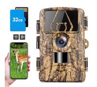 Fototrappola WiFi Bluetooth 8K 60MP, Fotocamera Caccia con Visione Notturna con APP, 120°Ampia Visuale Fototrappola Infrarossi Invisibili con Velocità di Trigger 0,2S, IP66, per la Fauna Selvatica