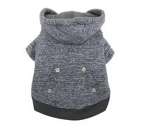 FouFou Dog FFD 61116 Maglietta Top per Cane Maglioncino Invernale Heathered, M, Grigio