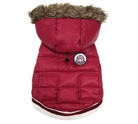 FouFou Dog FFD 62523 Cappottino Giacca a Vento Impermeabile Invernale per Cane Expedition, M, Rosso