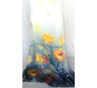 foulard 100% seta chiffon mousseline stola sciarpa donna coprispalle hijab