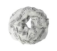 Foulard con note musicali - Idea regalo per musicisti bianco-nero Taglia unica