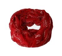 Foulard con note musicali - Idea regalo per musicisti rosso/bianco Taglia unica