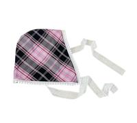 Foulard con stampa di leopardi e farfalle, foulard per capelli, fatto a mano, in pizzo scuro