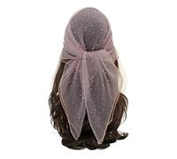 Foulard da donna con paillettes e strass lungo 80 cm, un accessorio versatile che può essere indossato come foulard o scialle.