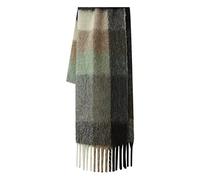 Foulard da donna invernale sciarpa classica con nappa, sciarpa a quadri, calda morbida e voluminosa, 1 confezione calda sciarpa da donna, grigio., Taglia unica