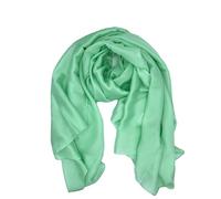 Foulard di Seta Lussuosa. Sciarpa in pura seta, adatta anche come stola o pareo. Disponibile in tanti colori. La confezione di pregio la rende ideale per un regalo. (VERDE CHIARO)