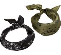 URBAN CLASSICS Scaldacollo, Set di 2 Bandane Satinate per Donna Uomo Bambini, Fazzoletto da Collo, Motivo Paisley, Disponibile in Diversi Colori