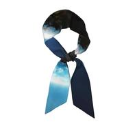 Foulard per capelli Wolf And Crow da donna, lunghi in seta per collo, per borsetta, in raso per la testa