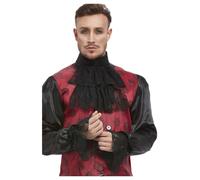 Foulard & Polsino Set Medievale Nero Uomo 1980s 70s Accessorio Vestito Carinval
