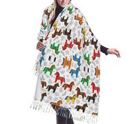 Foulard Sciarpa Leggera Wrap Shawl Dala Horses Spesse Sciarpa a Scialle 68x196cm