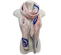 Foulard Sciarpa Stola Plissettata Misto Seta Sciale da Donna Cerimonia Rosa n5