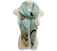 Foulard Sciarpa Stola Plissettata Misto Seta Sciale da Donna Cerimonia Verde n5
