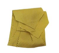Foulard seta ascot uomo sotto camicia collo cashe col giallo fine leggero quadro