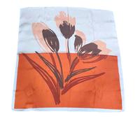 Foulard Seta Quadrato 70x70 Donna Lumberjak Sciarpa Quadrata Leggera Elegante