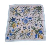 Foulard Seta Quadrato 70x70 Donna Lumberjak Sciarpa Quadrata Leggera Elegante