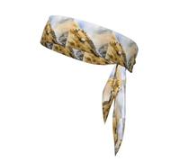 Foulard sportivo double-face con stampa di pecore WHJDPP sulla collina morbido e traspirante, adatto per yoga, corsa e fitness