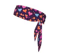Foulard sportivo double-face HJFCZH Shooting Star Heart Prints morbido e traspirante adatto per yoga corsa e fitness