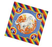 Foulard stampato digitale per il partito quadrato fazzoletto ciclismo Bandana Street Dancing Bandana attività all'aperto Headwrap cotone Bandane, Strisce arcobaleno, Taglia unica